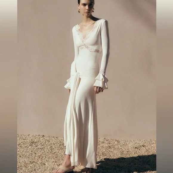 Meshki Electra Slinky Lace Maxi Dress - Picture 2 of 3